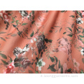 Women Floral Stamped Patch Work Abito in chiffon